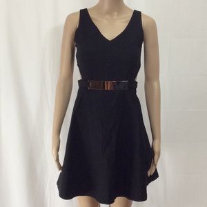 Black open back dress